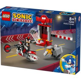 LEGO 76995 Huida de Shadow The Hedgehog Sonic - Set de Juguetes con Cámara de Estasis, RhinoBot y Moto, ideal para Niños +8 Años