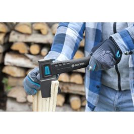 Gardena 900 B Hacha Universal con Mango de Plástico, Revestimiento Antiadherente, Ergonómica, Negro y Azul, 34 mm
