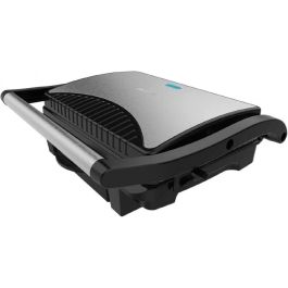 Cecotec 1000 Dark Parrilla Eléctrica de Contacto 1000W con Revestimiento RockStone, Bandeja Recogegrasas y Placa Flotante