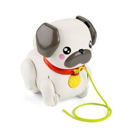 Fisher-Price Perro de Paseos Perrito Pug Mueve Orejas Patas Emite Sonidos Ladridos Juguete Bebé