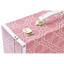 DKD Home Decor Caja Sixties Naranja Blanco 31 x 15 x 40 cm Set de 3