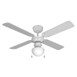 Edm Ventilador de techo modelo caribe, blanco, 50W, Ø102cm, 3 velocidades, con luz, 4 aspas Precio: 51.49999943. SKU: S7900596