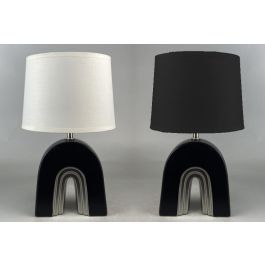DKD Home Decor Lámpara Sobremesa Moderno Negro Blanco 23 x 16 x 32 cm (2 Unidades) Precio: 15.49999957. SKU: B142GDB6XH