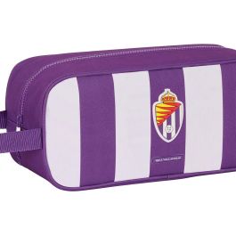 Zapatillero de Viaje Real Valladolid C.F. Blanco Morado 34 x 15 x 14 cm