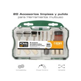 Koma Tools Set 20 Piezas Accesorios Mini Herramienta Multiusos Rotativa 08709 para Cortar, Lijar, Grabar, Pulir y Más Precio: 6.59000001. SKU: S7903522