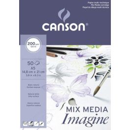 Canson Bloc Dibujo Multitécnicas Imagine DIN A5 200g/m² 50 Hojas Liso Para Lápiz, Acuarela, Pastel, Carboncillo, Gouache, Tinta Precio: 4.68999993. SKU: B1244QKEFZ