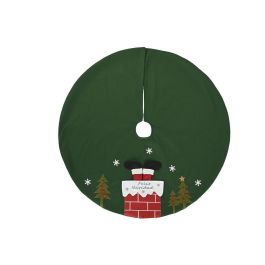 DKD Home Decor Base Árbol Navidad Tradicional Poliéster 105x105 cm Verde y Rojo