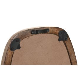 DKD Home Decor Espejo Redondeado Marron de Madera de Mango, Set de 3 unidades Estilo Urban Softedges, 25x22x2.5 cm