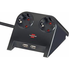 Regleta Enchufes 2 Tomas sin Interruptor Brennenstuhl 1153520222 3600 W USB x 2 Sobremesa (1,8 m)