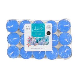 Acorde Set 30 Velas Tea Light Océano 3h de Cera Azul - 19 x 2.7 x 11.2 cm (24 Unidades)