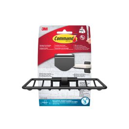 Command bath34-mb Jabonera para Baño Negro Mate 1 unidad + 2 Tiras, carga máxima 900g