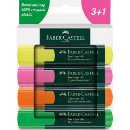 Faber Castell Marcador Fluorescente Textliner 48 C-Surtidos, Blíster 3+1 Ud, 3 Anchuras, Punta en Cuña, 100% Reciclado Precio: 1.88999943. SKU: B177BQH25X
