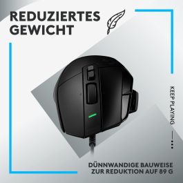 Logitech G502 X Ratón Gaming Cableado con Sensor HERO, 13 Botones Programables, RGB, 25600 DPI