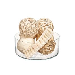 Set 6 Bolas Hoja Decoración Madera y Fibra Natural Giftdecor 22x40x9 cm (12 Unidades) Set 6 Bolas Hoja Decoración Madera y Fibra Natural Giftdecor 22x40x9 cm (12 Unidades)