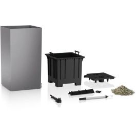 Macetero LECHUZA Canto Premium Column 40 - kit LED completo, plata metalizado Macetero LECHUZA Canto Premium Column 40 - kit LED completo, plata metalizado