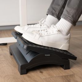 Tooq Reposapies Ajustable en Altura e Inclinación, Negro TQFR0604-B