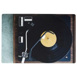 Home Deco Factory Individual 45x30 cm con Imagen de Tocadiscos Estilo Retro Colores Surtidos