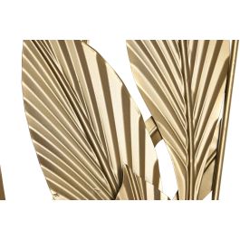 DKD Home Decor Decoración de Pared Tropical Dorado Metal Hojas Set de 2 Piezas 80 x 80 x 2 cm