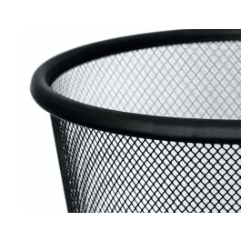 Q-connect Papelera Metálica Rejilla Negra 295x345mm 19 Litros