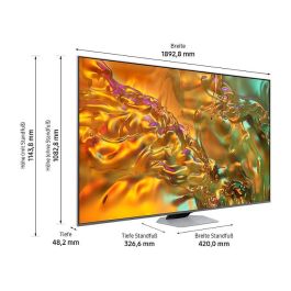 Samsung GQ85Q80DATXZG - Smart TV QLED 4K Ultra HD 85" (214 cm) 100Hz, HDR10+, Tizen, WiFi, Bluetooth, Plata Eclipse Silver