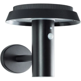 Brilliant BRI4004353437823 Aplique de Exterior LED y Solar con Detector de Movimiento - Metal y Plástico - 4 W - Negro