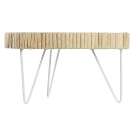 DKD Home Decor Bandeja Decoración Shabby Country Floral Natural Multicolor MDF y Metal 26 x 26 x 14.5 cm