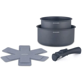 Arthur Martin Juego de 2 Cacerolas AM2984 Antiadherentes Aptas para Inducción Ø 16-20 cm con Mango Extraíble Gris Mate Precio: 44.5000006. SKU: B16QSSEGGJ