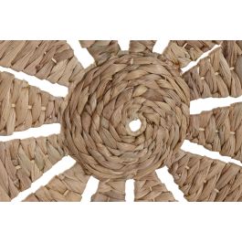 DKD Home Decor Decoración de Pared Shabby Chic Jacinto de Agua y Metal Natural 60x60 cm Set de 3 (2 Unidades)