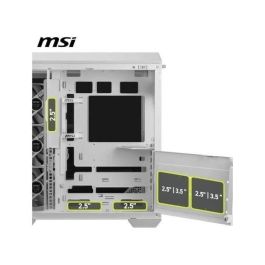 MSI MAG Pano 100R PZ Midi Tower Blanco PC Gaming para ATX, micro ATX, Mini-ATX con Ventiladores Laterales 3x 120mm