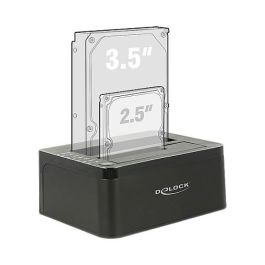 DeLOCK Docking Station 62661 para 2 Unidades de Disco Duro SATA III de 2.5" o 3.5" a USB 3.2 Gen 1 (5 Gbit/s) - Negro