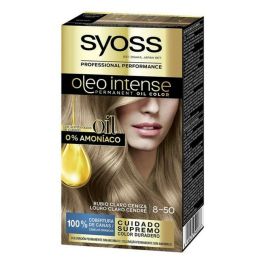 Syoss #8.50 Tinte de Pelo Oleo Intense Sin Amoniaco Rubio Ceniza para Cobertura de Canas y Brillo Profesional, 5 pz