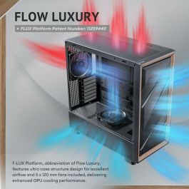 ANTEC FLUX SE Midi Tower para PC, Negro y Madera