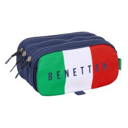 Portatodo Triple Benetton Flag Azul marino 21,5 x 10 x 8 cm