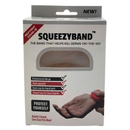 SQUEEZYBAND Pulsera Dispensadora de Gel Hidroalcohólico Ajustable Transparente para Adulto 15ml