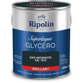 Ripolin RIP3174264714236 - Laca Glicerina Gris Antracita Brillo RAL 7016, 2 L Precio: 71.88999983. SKU: B18EYGN8MW