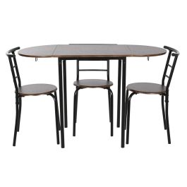 Mesa Basicos DKD Home Decor Negro Marron 55 x 78 x 121 cm Set de 5