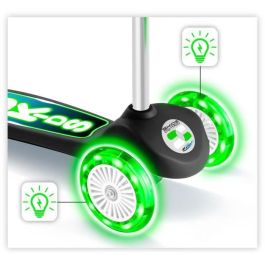 Stamp Scooter de 3 Ruedas con Equilibrio, Ruedas Delanteras Luminosas sin Pilas, Plataforma Antideslizante y Freno Trasero ABEC 5