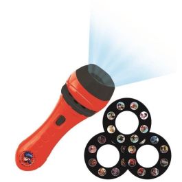 Lexibook Miraculous Proyector de Cuentos 2 en 1 Linterna LED con 3 Discos, 24 Imágenes de Cat Noir y Ladybug, Se Ilumina en la Oscuridad