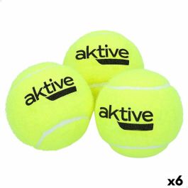 Pelotas de Tenis Aktive Pro 3 Piezas Amarillo 6 Unidades Pelotas de Tenis Aktive Pro 3 Piezas Amarillo 6 Unidades