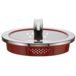 WMF 8900541245 Tapa de Cristal Function4 para Cacerola, Roja y Acero Inoxidable, 16 cm de Diámetro