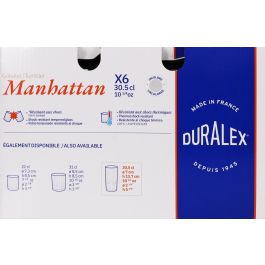 Duralex Set de 6 Vasos Transparentes 30.5 cl Manhattan (8 Cajas)