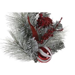 DKD Home Decor Rama Navidad Tradicional Pvc Blanco Rojo, 56 cm Alto, 25 cm Ancho, 12 cm Largo, 6 Unidades