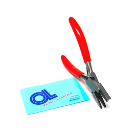 Q-connect Alicate para Espiral Metálico con Mango de Caucho y Doblez de Terminación, Longitud 13 cm