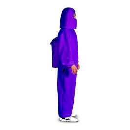 Disfraz among us impostor purple XL (escafandra y traje con cremallera y bolsillos)