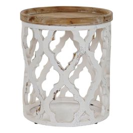 Mesita Auxiliar Tradicional DKD Home Decor Blanco Natural 50 x 58 x 50 cm Precio: 164.49999973. SKU: S3015772