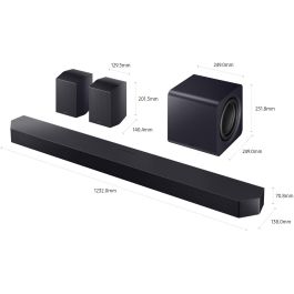 Samsung Soundbar HW-Q990F, 756W, 11.1.4 Canales, Dolby Atmos, DTS:X, Subwoofer Inalámbrico, Color Negro