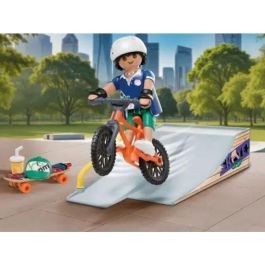 PLAYMOBIL PL71798 Snowboarder con rampa de tobogán