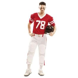 Disfraz jugador rugby rojo camiseta, cinturón y pantalón talla XXL Precio: 20.50000029. SKU: B1FLW7C5AC