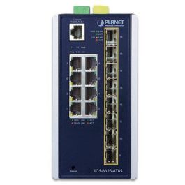 Planet IGS-6325-8T8S Switch Industrial Gestionable L3, 8x Gigabit RJ45, 8x SFP 1G/2.5G, IP30, 56Gbps, -40 a 75°C, Montaje DIN