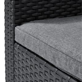 ALLIBERT by KETER - Sillón SanRemo - imitación ratán tejido - gris grafito ALLIBERT by KETER - Sillón SanRemo - imitación ratán tejido - gris grafito